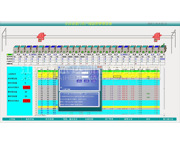 云南全自动龙门生产线监控管理系统